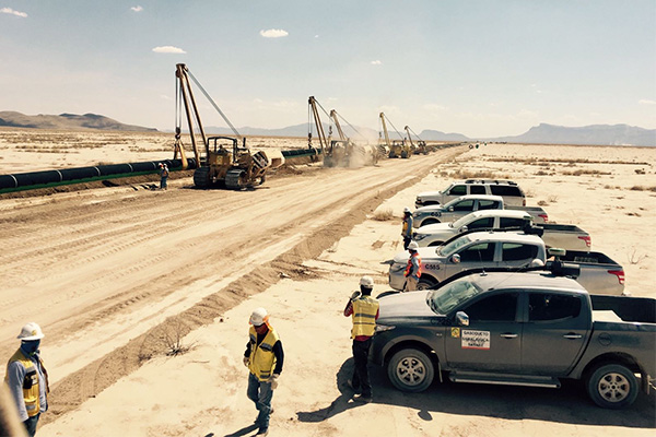 FCC Industrial progresses in building the Samalayuca - Sasabe gas pipeline (Mexico)