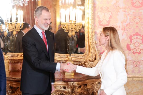 Esther Alcocer Koplowitz attends the lunch offered by the King and Queen of Spain in honour of the President of Egypt